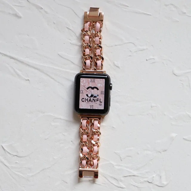 Upgrade Your Apple Watch with Our Stainless Steel Strap Bands Rose Gold Pink 42 MM or 44 MM Apple Watch Bands apple watch apple watch band apple watch strap new arrival stainless steel {{ product_collections }} {{ product_description }}