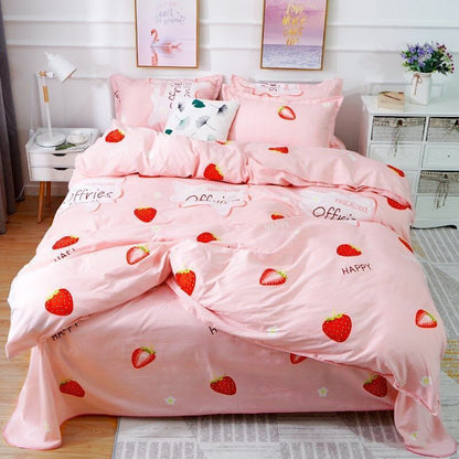 Four-piece Set Duvet Cover One-piece Single Double Thick Bed Sheet Three-piece Set Bed Sheets bed sheet bedding duvet cover home modal fiber quilt cover