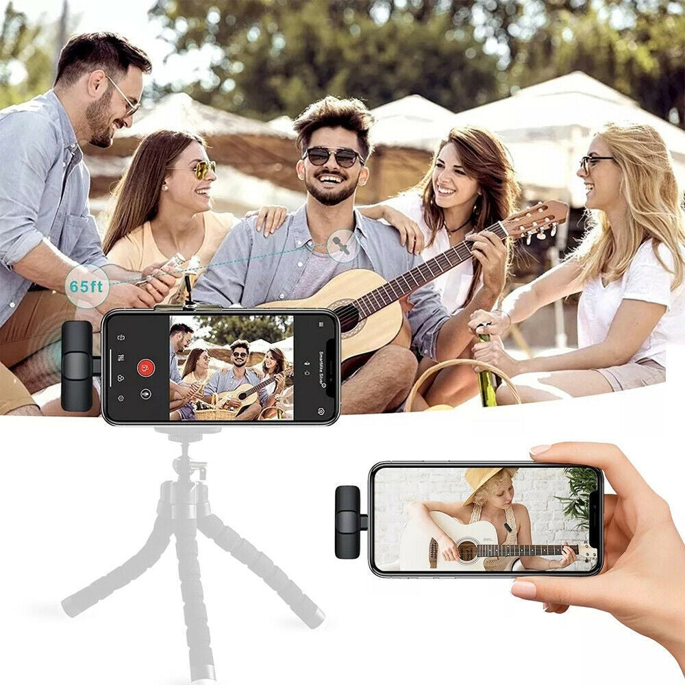 Professional Wireless Lavalier Lapel Microphone For IPhone, IPad - Cordless Omnidirectional Condenser Recording Mic For Interview Video Podcast Vlog YouTube Microphones audio audio devices blogging bluetooth cable micro phone computer accessories electronics gaming gaming microphone microphones online meeting