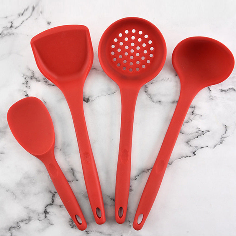 Non Stick Cookware 4piece Cooking Spoon And Shovel Tool Cookware & Bakeware cookware cookware for kitchen cookware set kitchen kitchen items kitchen utensils matchless matchless online matchlessonline silicone cookware soup ladle