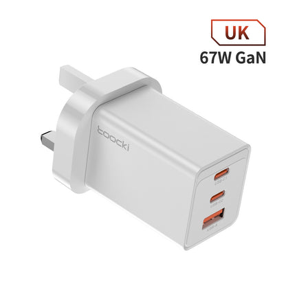 High-Power 67W GaN Pole Charger - Three-Port Fast Charging - USB & Type-C 67W White British Charger GaN Chargers 67W c type fast charger GaN chargers multiports New arrival portable USB {{ product_collections }} {{ product_description }}