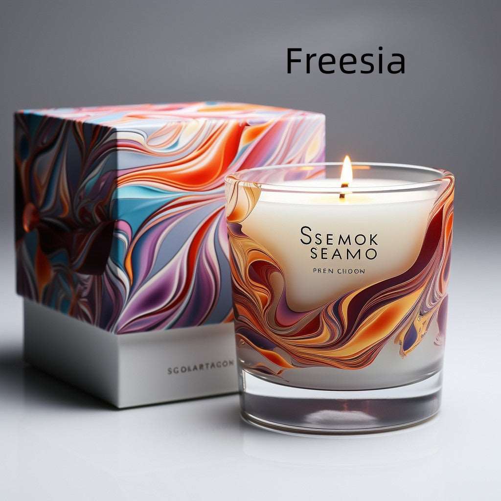 Aromatherapy Candle Indoor Long-lasting Cylindrical Freesia Handbag Gift Box Packaging Candles candles decor fragrance candles home scented candles