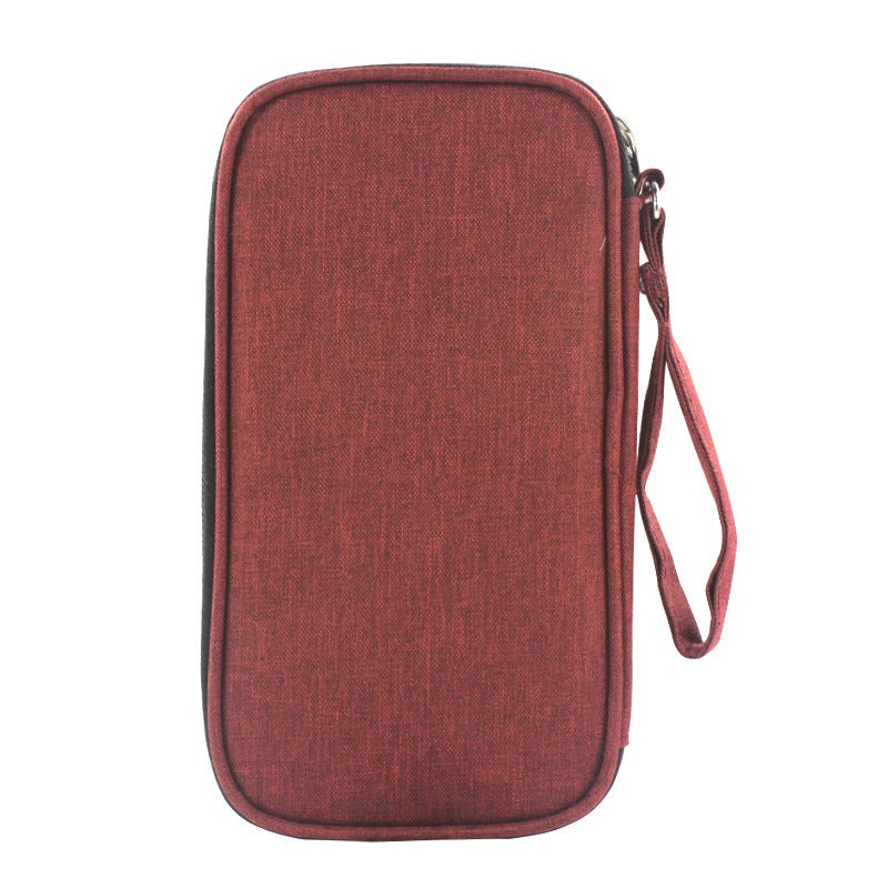 Digital Storage Bag Data Cable Storage Bag Wine Red Storages & Racks cable box cable pouch electronics electronics accessor travel bag