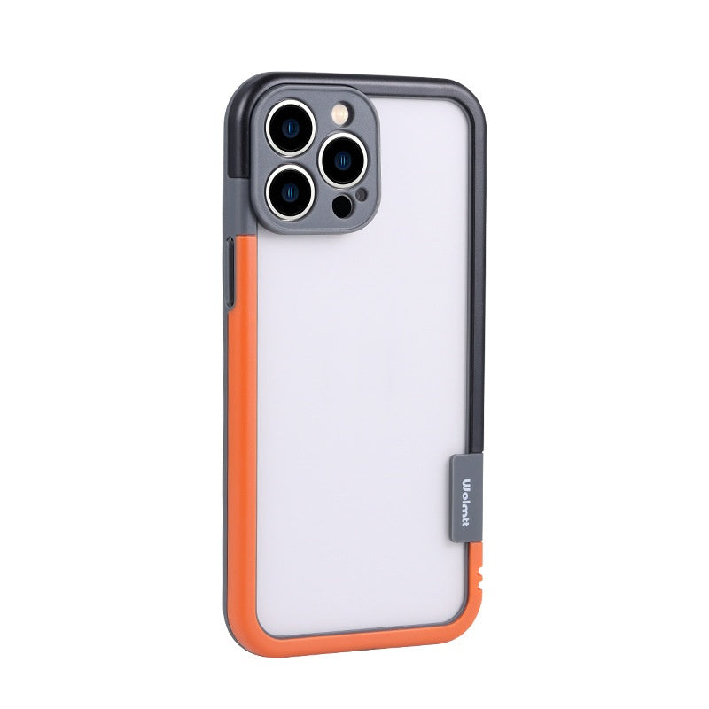 Silicone Contrast Color Protective Cover | Heat Dissipation & Drop Resistance Black Orange iPhone cases anti finger cases covers fall iPhone lens protection lens protector lens protectors new arrival protection {{ product_collections }} {{ product_description }}