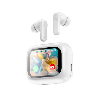 Touch Screen Wireless Noise Reduction In-ear Sports Game Bluetooth Headset White LX10 Headphones & Earbuds audio bluetooth earphone electronics touchscreen wireless