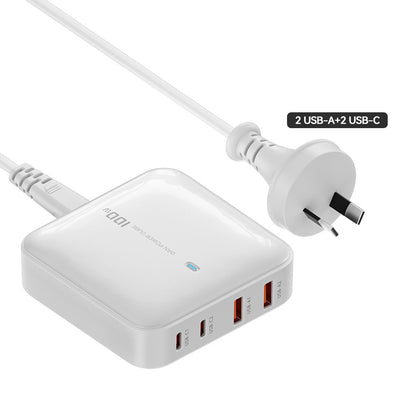 High-Power 67W GaN Pole Charger - Three-Port Fast Charging - USB & Type-C - Available in Black & White White AU GaN Chargers 67W C type computer desk top Desktop fast charger fast charging GaN chargers laptop multiport new arriva pd fast charging USB {{ product_collections }} {{ product_description }}