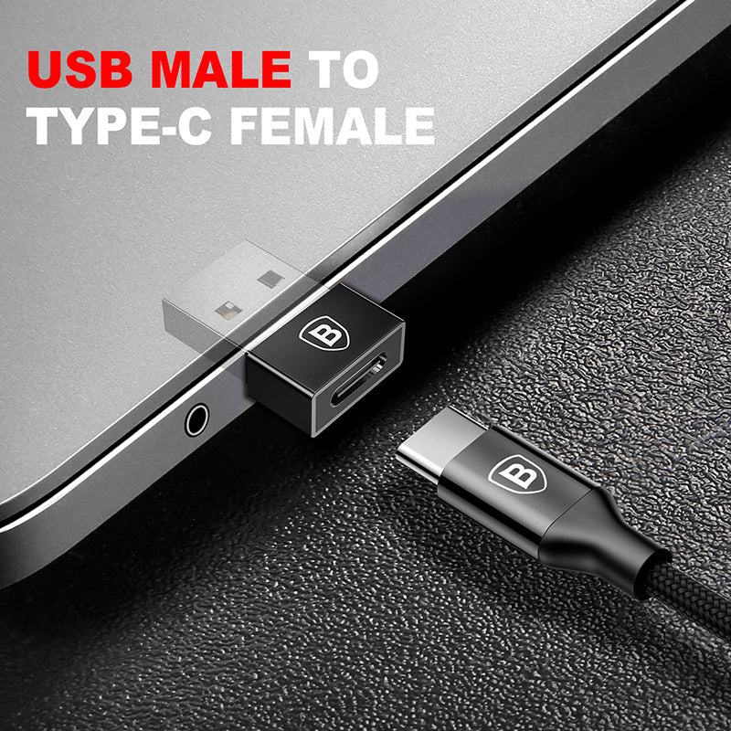 Compact USB Male To Type C Female Adapter 2.4A Adapters & Converters adapter c type c type to USB converter electronics USB