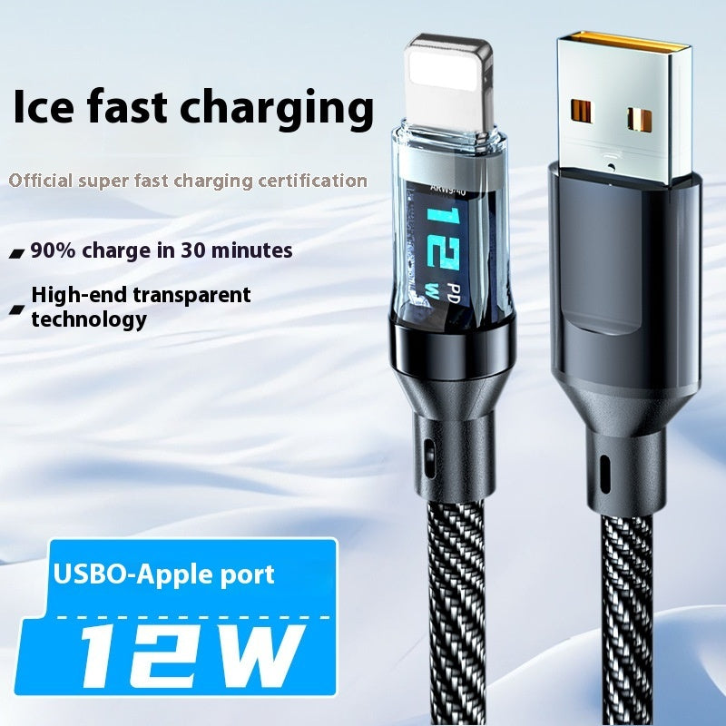 Typec Fully Compatible With Digital Display Super Fast Charge Data Cable 12W Charging Cables charging cable durable electronics fast charger mobile accessories mobile charger power cable