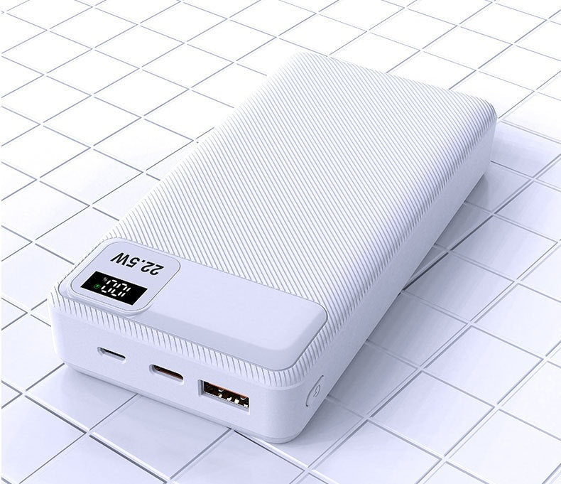 Home Fashion Simple Large Capacity Fast Charge Power Bank White Power Banks 22 W electronics fast charging over charge over current portable power bank