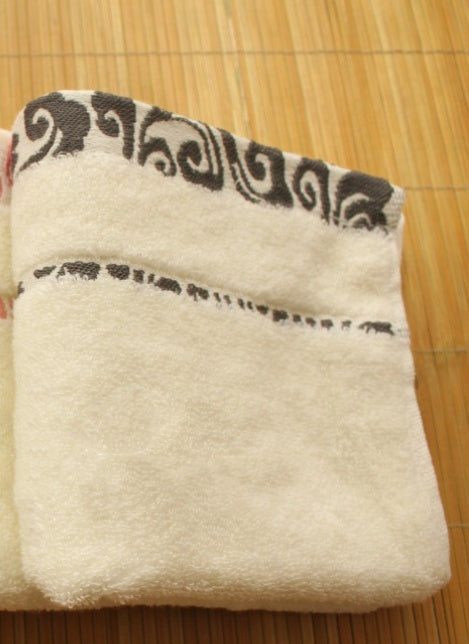 High quality pure cotton crepe-free jacquard Xiangyun thickening face towel Gray 34X75CM Towels bath towel Bedding and towels best drying bath towel cotton towels Home towels