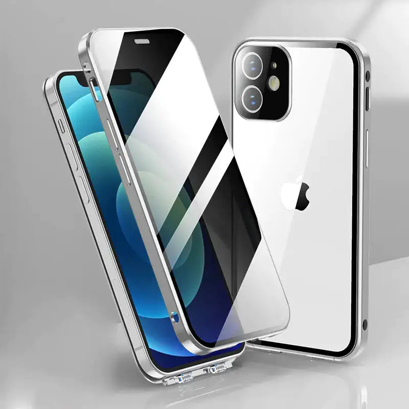 Viral iPhone Privacy Case Pro Sleek Silver I PHONE 15 PRO MAX