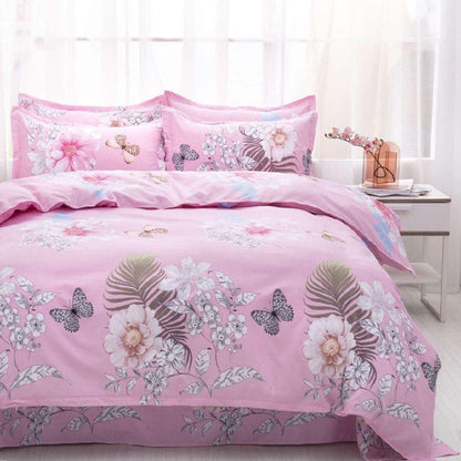 Four-piece Set Duvet Cover One-piece Single Double Thick Bed Sheet Three-piece Set Big Promotion Butterfly Pollen Bed Sheets bed sheet bedding duvet cover home modal fiber quilt cover