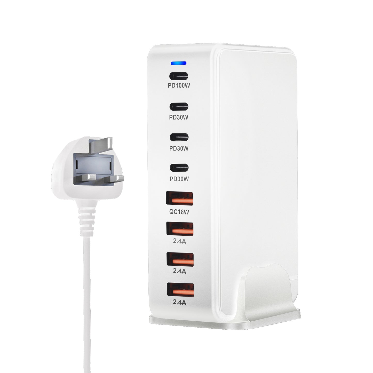 Ultra-Efficient 240W GaN Desktop PD Charger - Versatile Type-C USB - Available in Black & White 240W British Standard White GaN Chargers C type charger desktop fast charger GaN charger multi ports New arrival portable USB {{ product_collections }} {{ product_description }}