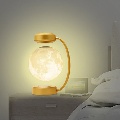 3D LED Moon Night Light Wireless Magnetic Levitating Rotating Floating Ball Lamp For School Office Bookshop Home Decoration Gold Lights & Lamps creative LED lamp decor home lamps LED lamp living room magnetic lavitating matchless matchless online matchlessonline table lamp