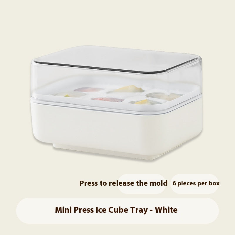 Mini Press Silicone Ice Tray Easily Removable Mold Ice-cream Mould White Ice Cube Trays beat the heat button ice tray ice trays one button press