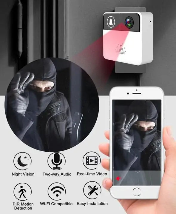 Anti Theft Real Time Digital Doorbell Doorbells Doorbell doorbell with camera doorbell with mobile connected camera doorbell with wifi connected camera home home security Intercom security Security Camera