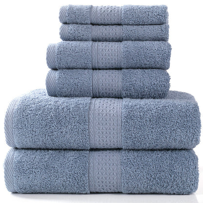 Home Simple Cotton Absorbent Towel Bath Towel 6-Piece Set 14 Style 6PCS Towels bath towel Bedding and towels home towel