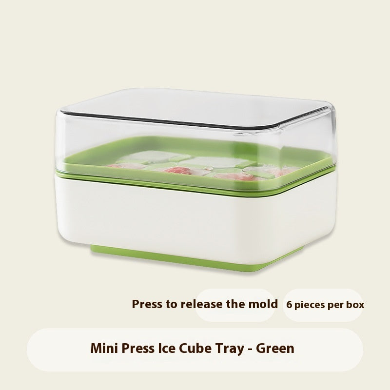 Mini Press Silicone Ice Tray Easily Removable Mold Ice-cream Mould Green Ice Cube Trays beat the heat button ice tray ice trays one button press