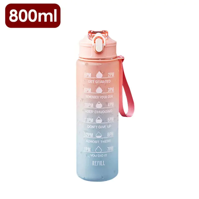 Water Bottle With Time Marker G 800ml Water Bottles dinning dinning table gym home hydration latest water bottle new design water bottle stylish water bottle transparent water bottle water bottle Water Bottles