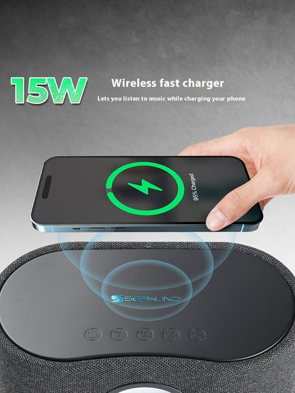 Magnetic Fluid Wireless Charger Bluetooth Stereo 3D Surround Bass Desktop Computer Desktop Speaker Mobile Phone Chargers electronics electronics accessories fast wireless charger intelligent wireless charger iphone wireless charger wireless charger