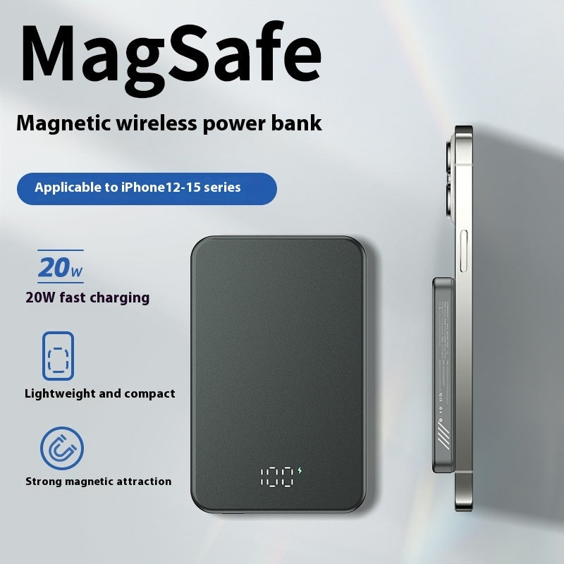 Digital Display Aluminum Alloy Lightweight Magsafe Magnetic Wireless Power Bank Gray Power banks fast charger fast charging iphone magnetic magsafe New arrival power bank {{ product_collections }} {{ product_description }}