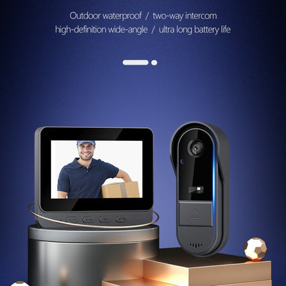 Smart Home Wireless Video Doorbell Smart Ding Dong, Two way Talk, with indoor screen panel, water proof IP65, with night vision and long battery life, wide angle, Door Bells child safety door bell home New arrival safety wide angle wifi with screen {{ product_collections }} {{ product_description }}