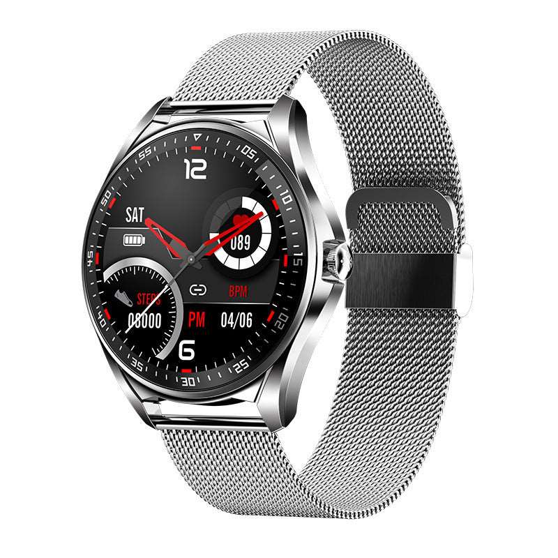 Smart Watch Bluetooth Calling Music Heart Rate Monitoring Mobile Phone Message Reminder Sport Step Counting Silver Steel Smart Watches electronics smart watch