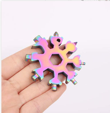 Snow 18 In One Multi-Function Tool Card Combination 18 in one Colorful Home Tools home home tools Screw Driver Snowflake wrench