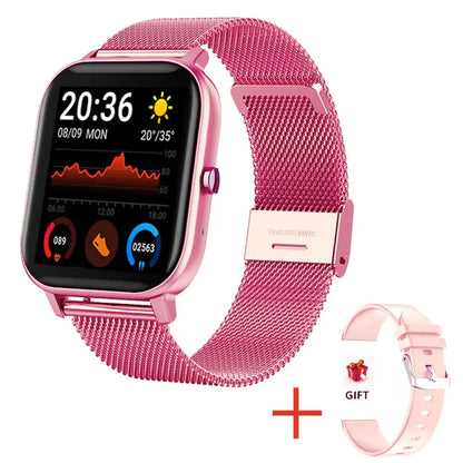 Touch Call Fitness Smartwatch IP67 Red With Mesh Band Smart Watches electronics fitness watch gift mobile mobile phone mobile phone accessories smart watch smart watches technology Touch Call Fitness Smartwatch IP67 watch