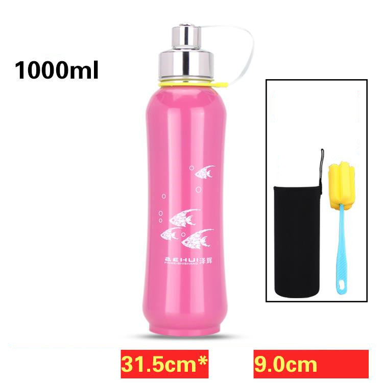 Stainless Steel Water Bottle Vacuum Travel Thermal Cup 18oz Red 1000ml Tumblers, Bottles & Glass dinning dinning table home portable bottle stainless steel water bottle