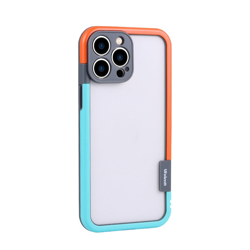 Silicone Contrast Color Protective Cover | Heat Dissipation & Drop Resistance Blue Orange iPhone cases anti finger cases covers fall iPhone lens protection lens protector lens protectors new arrival protection {{ product_collections }} {{ product_description }}