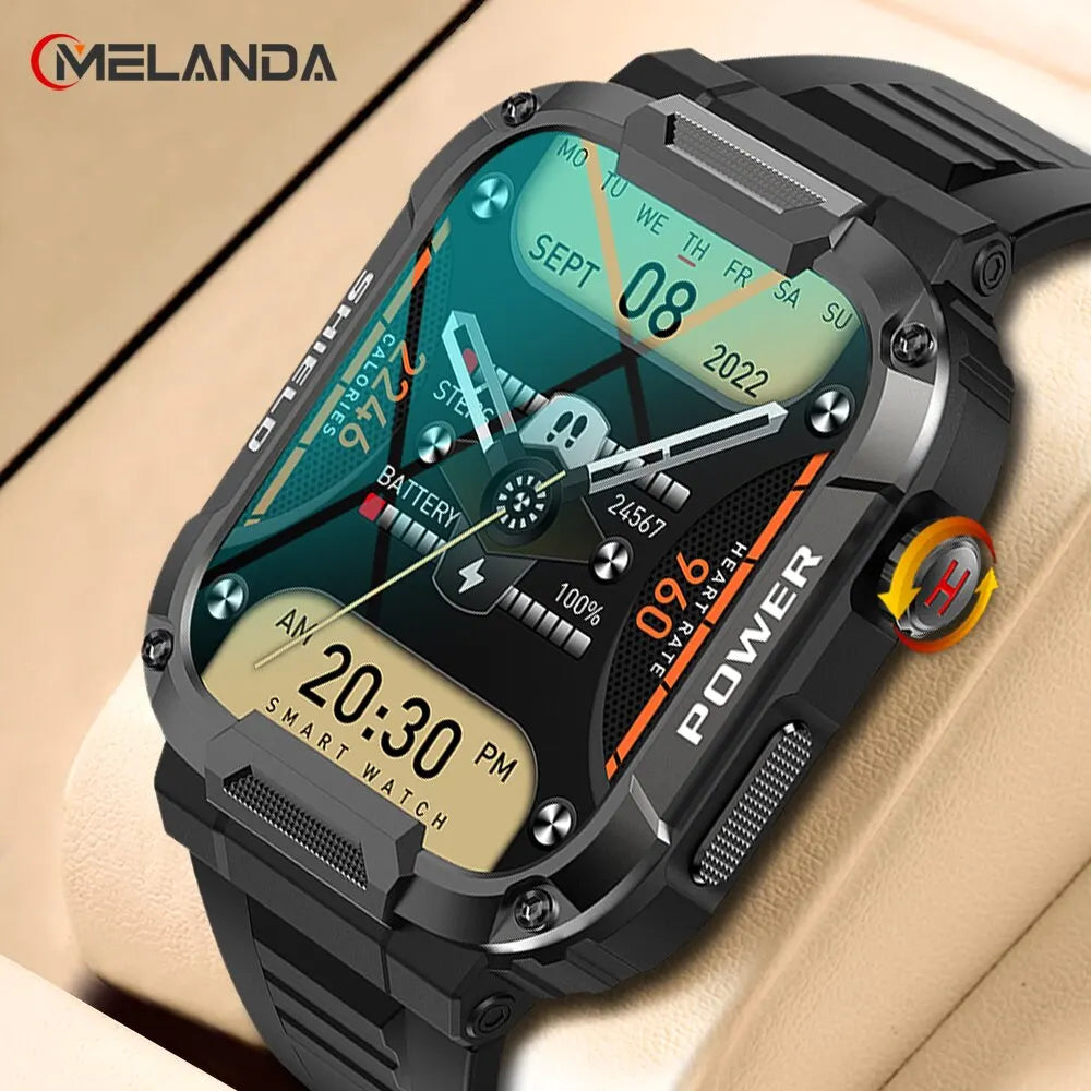 Outdoor Military Smart Watch Men Bluetooth Call Smartwatch For Android IOS IP68 Waterproof Sports Fitness Watches Smart Watches electronics smart watch