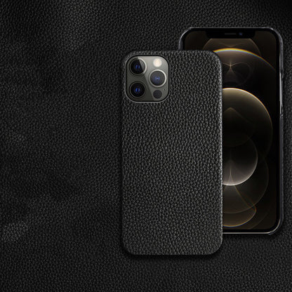 Genuine Leather | Shatterproof iPhone Case | Premium Protection & Elegance Black iPhone cases fall protection iPhone case luxury New arrival plaided shock proof textured unique {{ product_collections }} {{ product_description }}