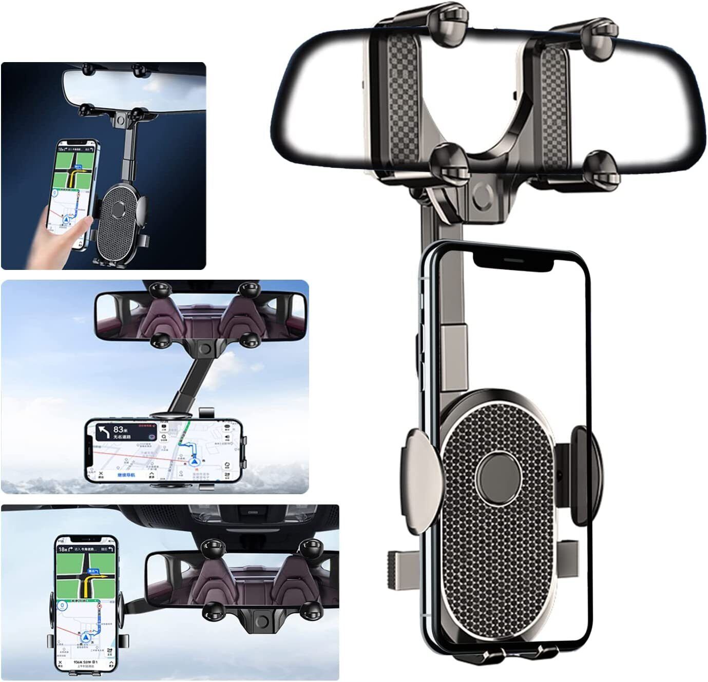 360° Rotatable and Retractable Car Phone Holder - Universal Rearview Mirror Mount for Hands-Free Navigation and Calls Mobile phone holders 360-degree phone holder Best car phone holder Car Phone Holder easy install phone holder phone holder for long journeys Rearview Mirror Phone Holder retractable car phone mount rotatable phone holder secure car phone mount Stylish car phone holder Universal Car Phone Holder universal phone holder {{ product_collections }} {{ product_description }}