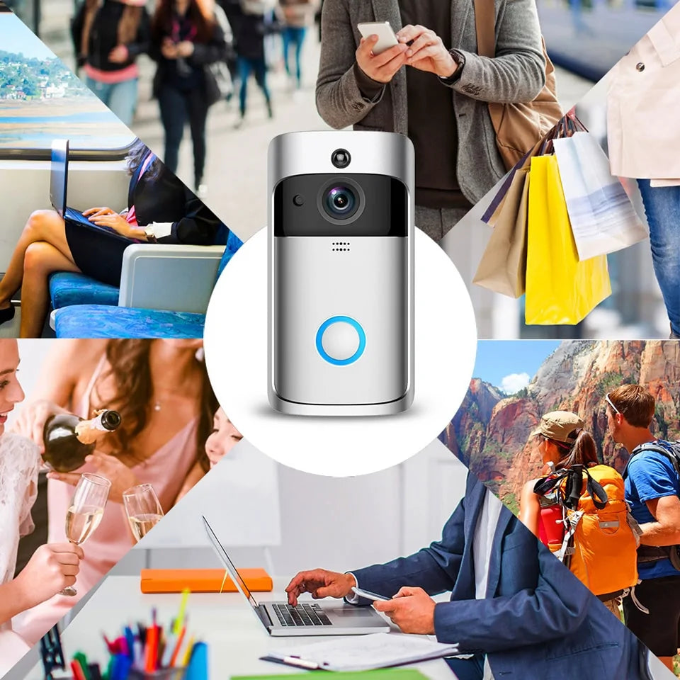 Wifi Doorbell Camera Doorbells Doorbell doorbell with camera doorbell with mobile connected camera doorbell with wifi connected camera home home security Intercom security Security Camera