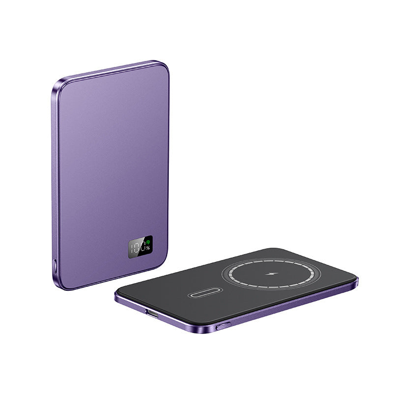 Simple Thin Wireless Magnetic Power Bank | Sleek Alloy Design | Creative & Portable Charger F20 Rose Violet Wireless Power Banks alloy fast charger magnetic magsafe modern New arrival power bank sleek sleek wireless charger slim and sleek unique wireless {{ product_collections }} {{ product_description }}