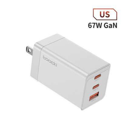 High-Power 67W GaN Pole Charger - Three-Port Fast Charging - USB & Type-C 67W US White Charger GaN Chargers 67W c type fast charger GaN chargers multiports New arrival portable USB {{ product_collections }} {{ product_description }}