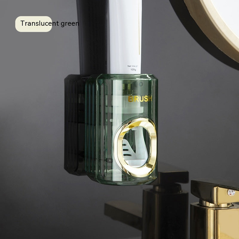 Bathroom Punch-free Automatic Toothpaste Dispenser Transparent Green Toothpaste dispenser Bathroom bathroom accessories bathroom items dispenser home hygiene toothpaste