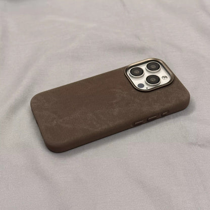 Flannel Fiber Cloth Pattern Magnetic Suction Phone Case Brown 0 iPhone iPhone Case Phone Cases {{ product_collections }} {{ product_description }}