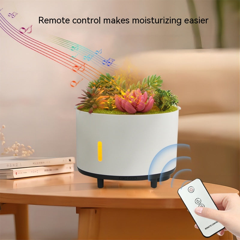 Simulation Plant Bluetooth Music Flame Aromatherapy Humidifier Flower Pots