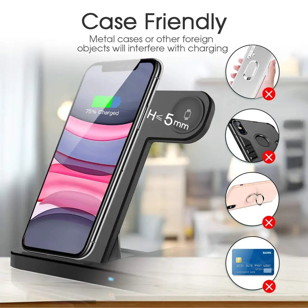 3-in-1 Wireless Charger Stand | Fast Charging | Sleek & Compact Design Wireless Chargers 3 in 1 apple charging pad charging stand fast charger iphone magnetic magsafe New arrival wireless charger {{ product_collections }} {{ product_description }}