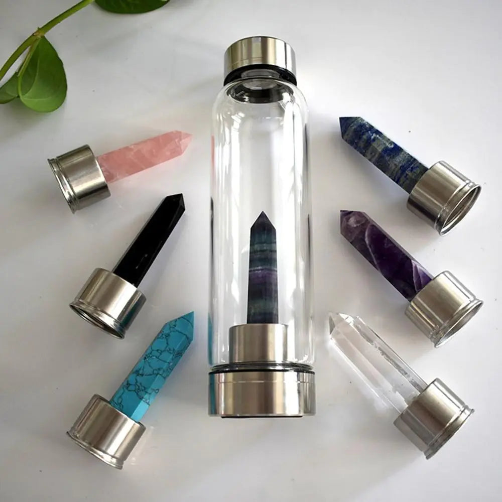 Natural Crystal Stone Water Bottle Water Bottles crystal dinning dinning table gift home latest water bottle new design water bottle transparent water bottle water bottle Water Bottles