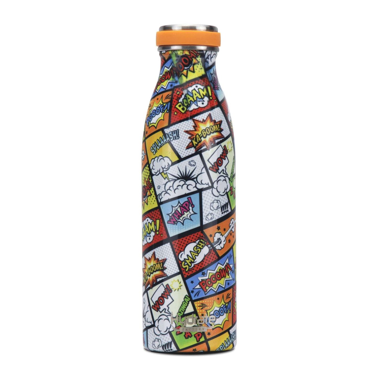 Hydrate Factory Stainless Steel Insulated Abstract Design Water Bottle For Yoga, Gym, Fitness, Cycling, Outdoor, Office, And School Comic 17OZ Water Bottles artist water bottle colorful water bottl dinning dinning table home water bottle