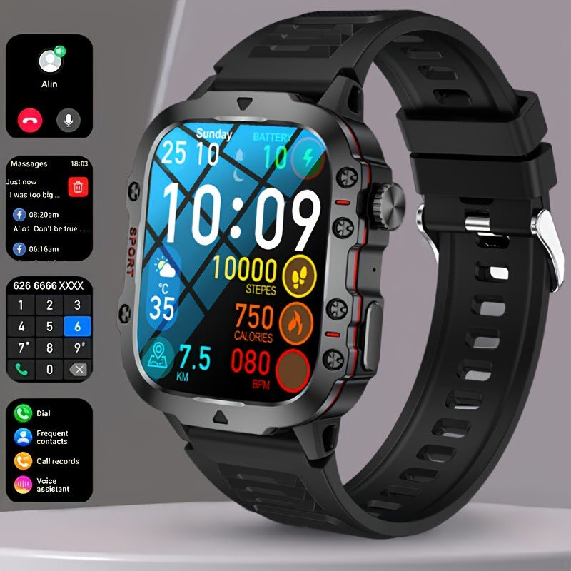 Sports Outdoor Bluetooth Calling Watch Black Smart Watches blood pressure electronics health monitoring sleep monitoring smart watch sports watch