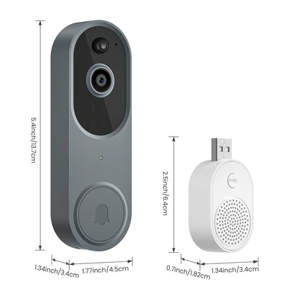 M50 Intelligent Visual Doorbell Wireless Camera M50 Gray Doorbells Doorbell doorbell with camera doorbell with mobile connected camera doorbell with wifi connected camera home home security Intercom security Security Camera