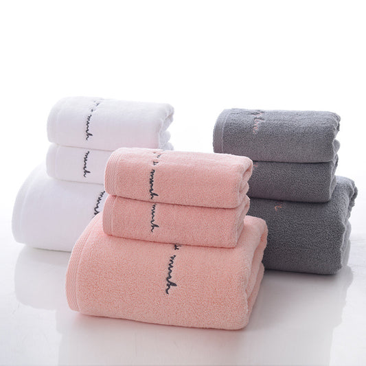 Fashion Pure Cotton Bath Towel Gift Set High-end Couple Adult Towel Random 1bath towel and 2face towels Towels bath towel Bedding and towels best drying bath towel cotton towels Home towels