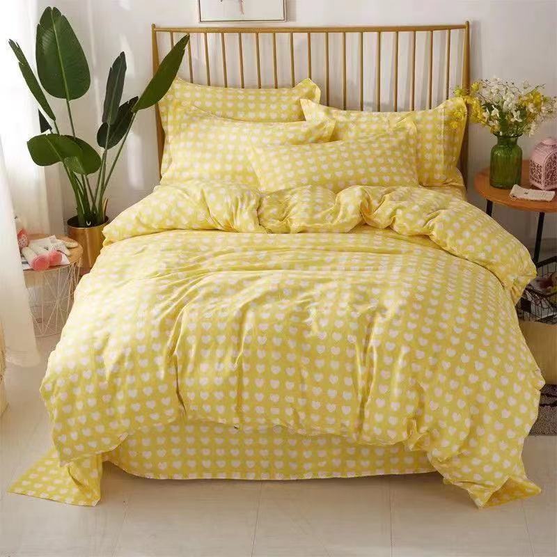 Four-piece Set Duvet Cover One-piece Single Double Thick Bed Sheet Three-piece Set Big Promotion Love Bed Sheets bed sheet bedding duvet cover home modal fiber quilt cover