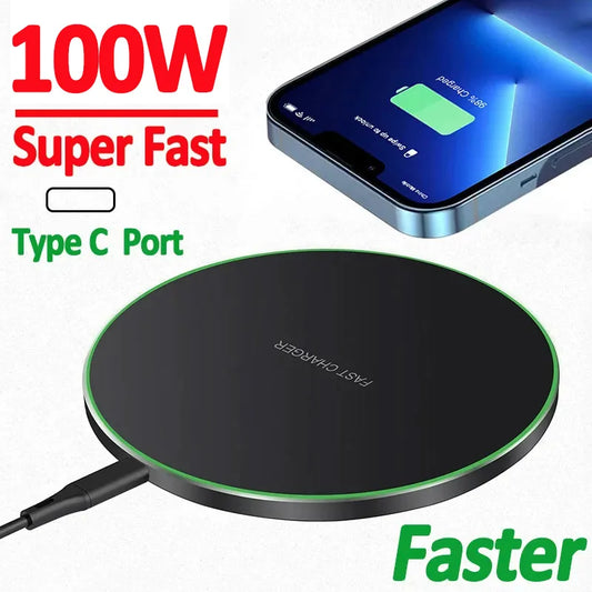 100W Wireless Charger For iPhone Wireless Charger and Time Clock 100w fast wireless charger electronics electronics accessories intelligent wireless charger iphone wireless charger matchless matchless online matchlessonline wireless charger