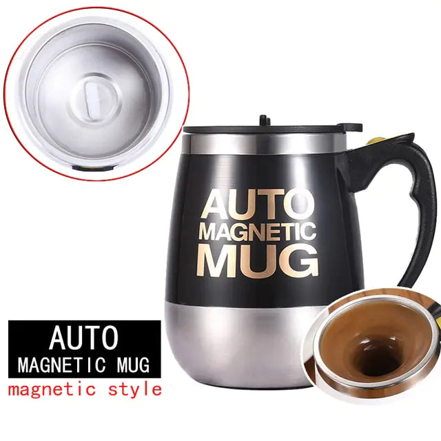 Self Stirring Magnetic Mug Auto Black Mugs & Cups coffee cup coffee cup with lid coffee maker coffee mug Coffee Mugs dinning dinning table home self stirring coffee mug tea and coffee cups tea cup tea mug