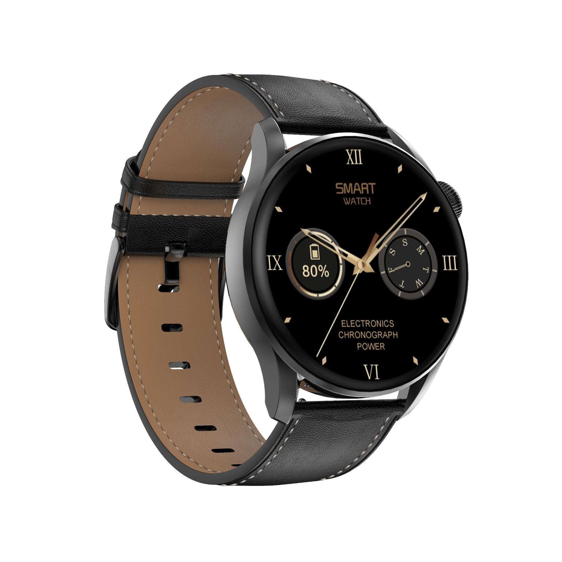 Wireless Charging Split Screen Display Dial Bluetooth Call Smart Watch Black skin Smart Watches electronics smart watch